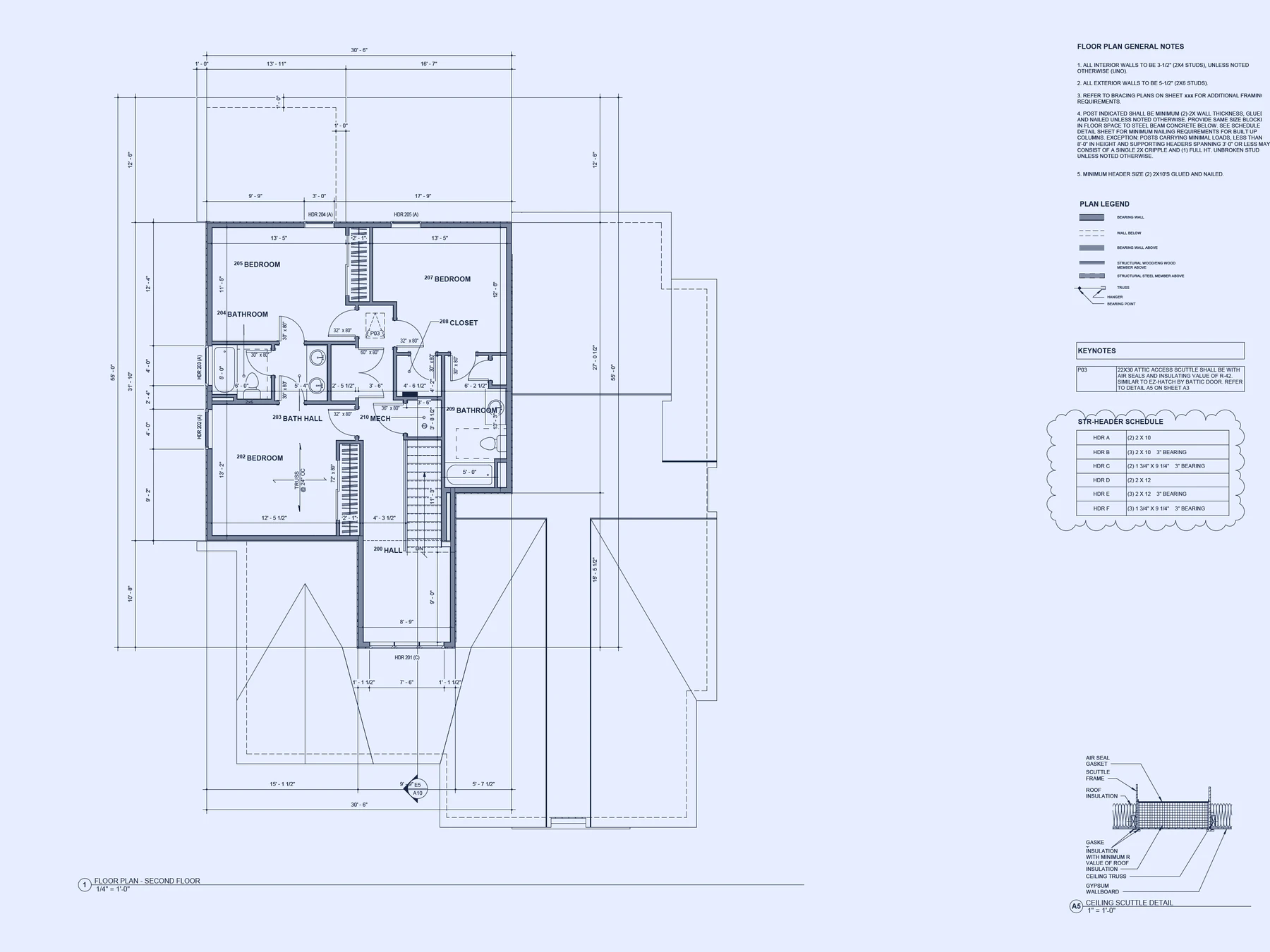 Second floor CD plan sheet